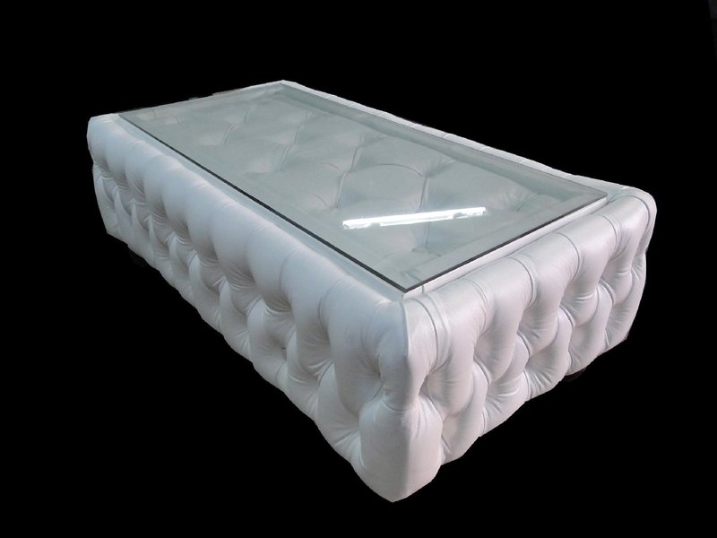 LAWA Couchtisch Tisch Tische Glastisch Chesterfield Möglich: Leder