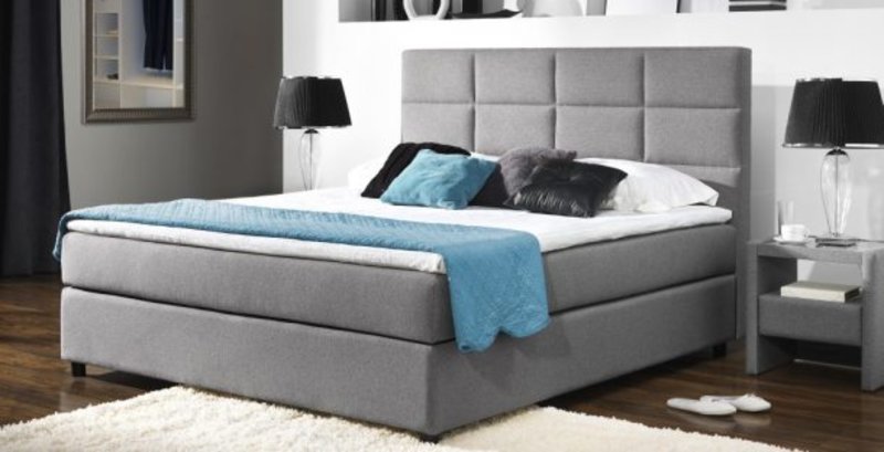 Continental Boxspring Bett Betten Doppel Leder Polster Hoch Textil Bett