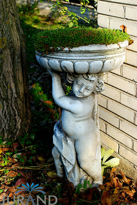 GARTENFIGUR STEINFIGUR FIGUR GARTEN KINDER SKULPTUR DECORATIVE STEINGUSS