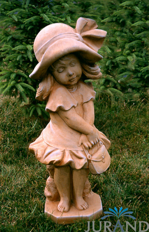 GARTENFIGUR STEINFIGUR FIGUR GARTEN SKULPTUR MÄDCHEN DECORATIVE STEINGUSS