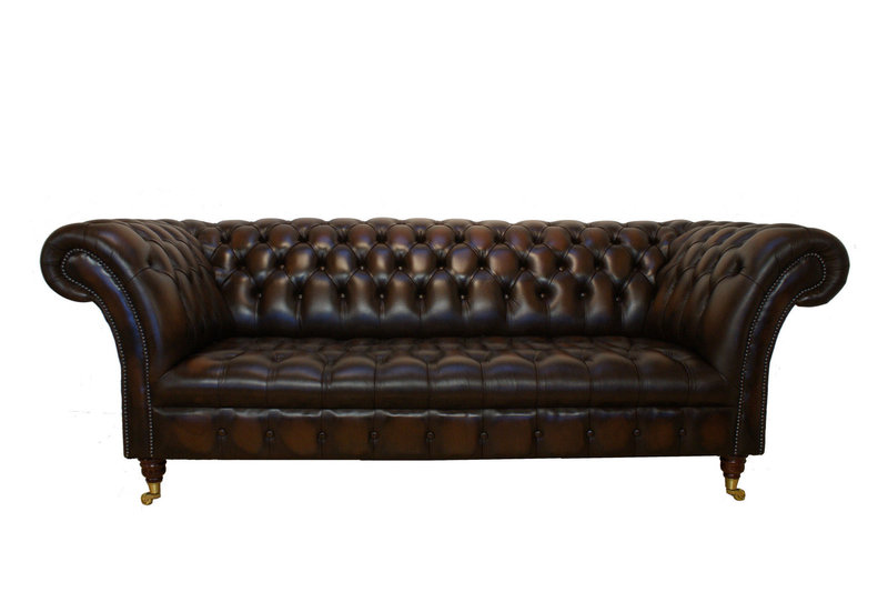 Chesterfield Design Luxus Polster Textil Sofa Couch Sitz Garnitur Leder