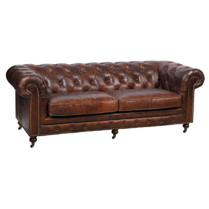Chesterfield Design Luxus Polster Sofa Dekor Couch Sitz Garnitur Leder