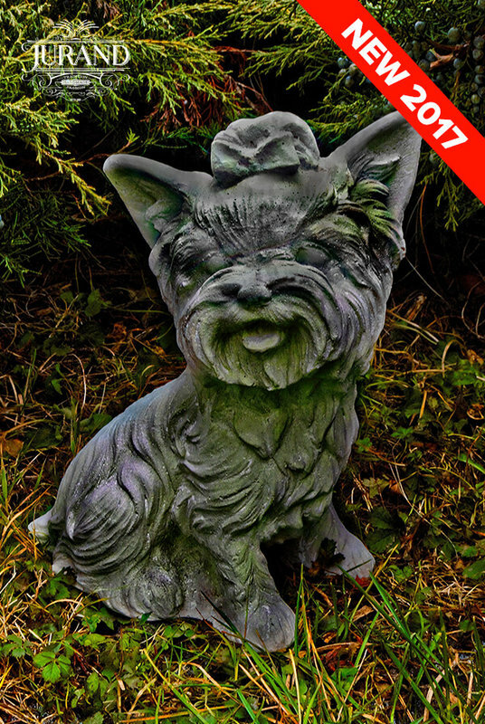 Gartenfigur Hund Steinfigur Figur Skulptur Steinguss Frostfrei Figuren