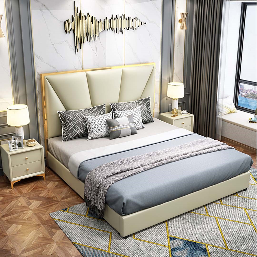 Bett Holz Betten Luxus Hotel Klassisches Doppelbett Bettgestell Landhaus