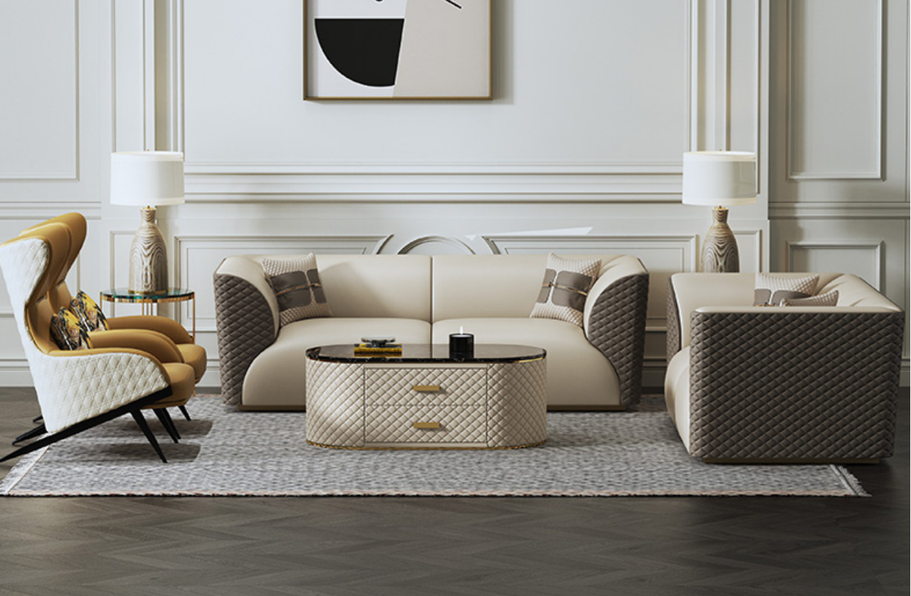 Garnitur 3+2 Sitzer Couchtisch Beistelltisch Wohnlandschaft Sofa Couch 3tlg