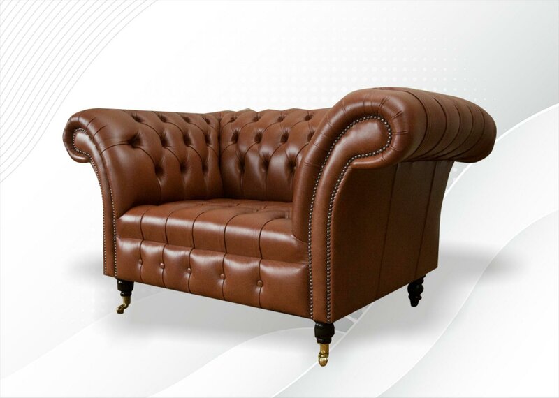 Chesterfield Sessel Leder Braun Kreative Möbel Neu Wohnzimmer Modern