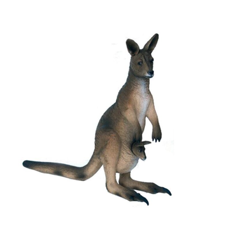Känguru Lebensgroße Figur Dekoration Statuen Skulptur Garten Deko Figuren 174cm