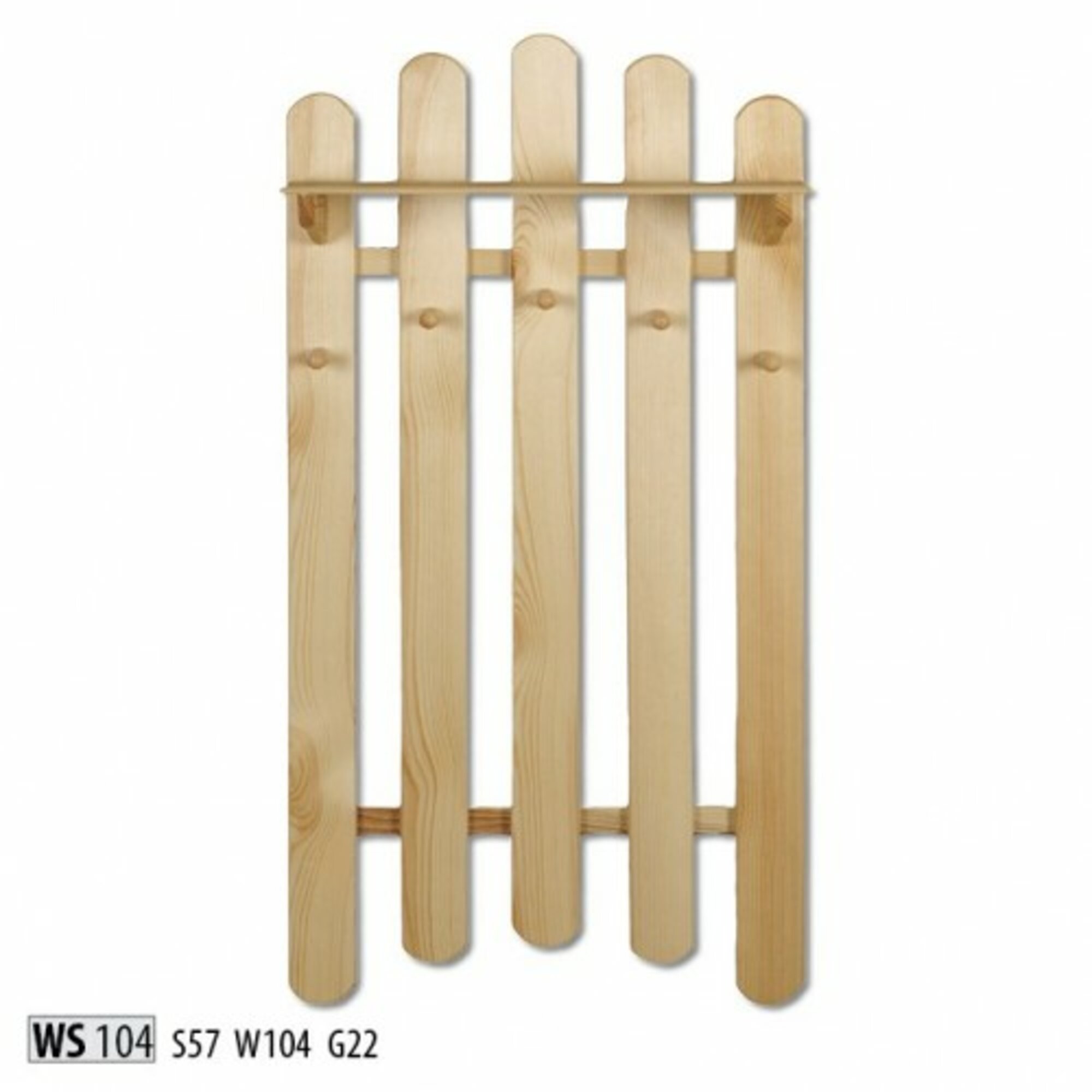 Garderobenpaneel Wandgarderobe Garderobe Garderobenleiste Kiefer Holz Handarbeit