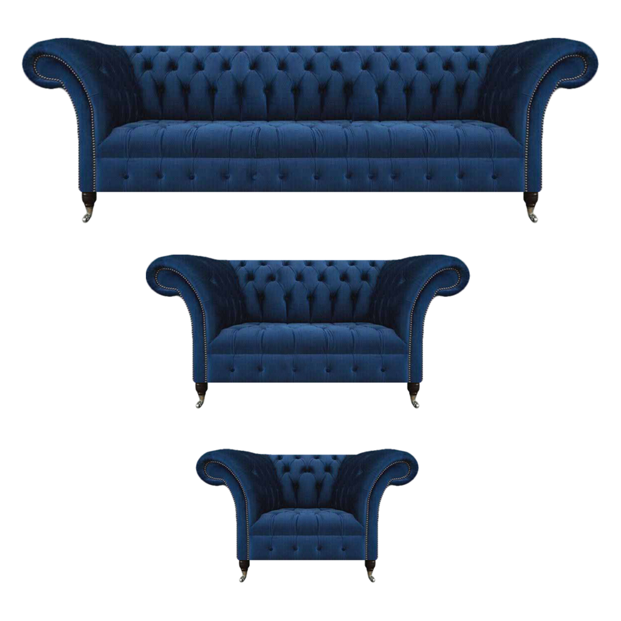Chesterfield Designer Set 3tlg Wohnzimmer Designer Polstermöbel Einrichtung