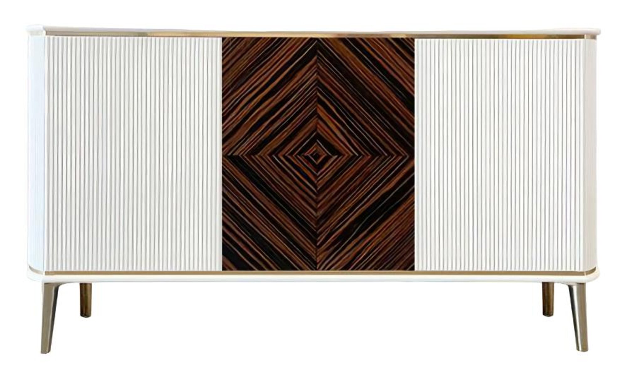 TV Lowboard Luxus Weiß rtv Ständer Wohnzimmer Modern Design Holz Möbel