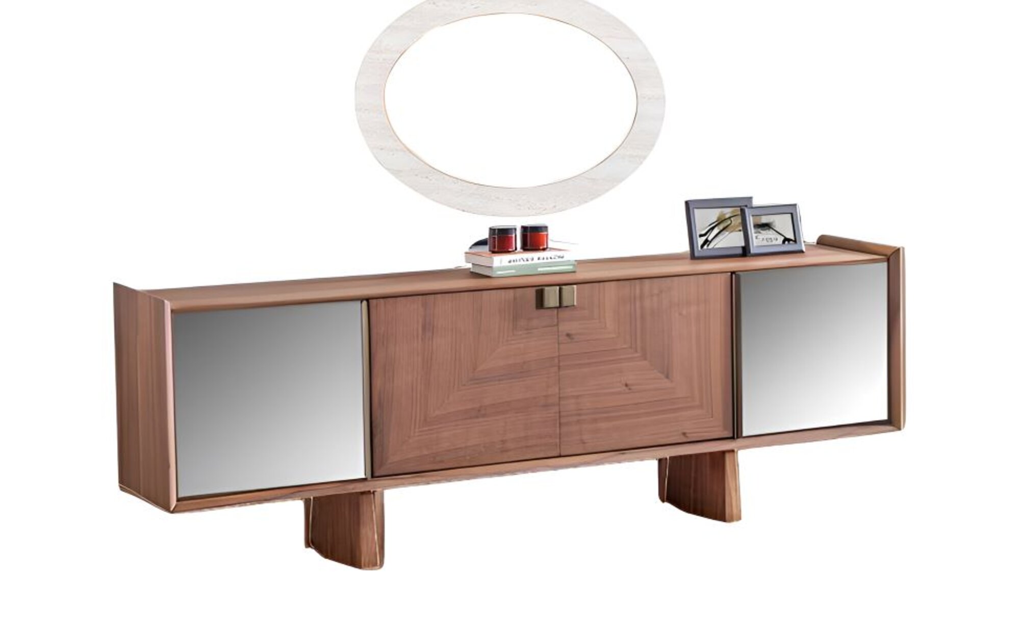 Konsole mit Spiegel Konsolentisch Sideboard-Konsole Schminktisch Ablagetisch