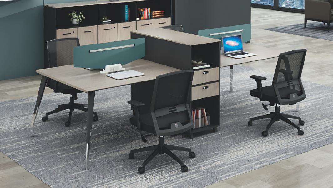 Gruppenschreibtisch Teamarbeitsplatz Tisch Möbel Kommode Schreibtisch 4 Personen