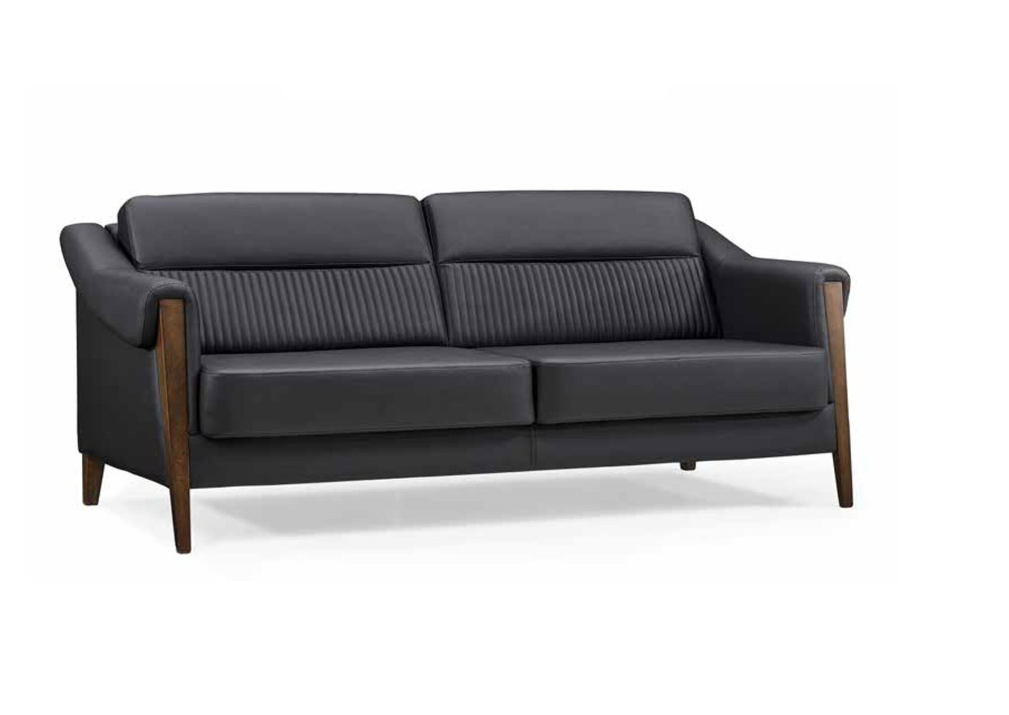 Relax Sofa Design Couch Polster Möbel Dreisitzer xxl big sofas Schwarz 192cm