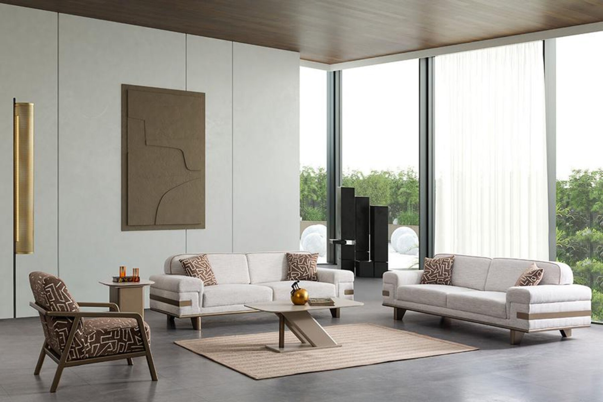 Sitzgarnitur Couch Polster Sitzmöbel Sofagarnitur Couchen Möbel 3tlg. Set