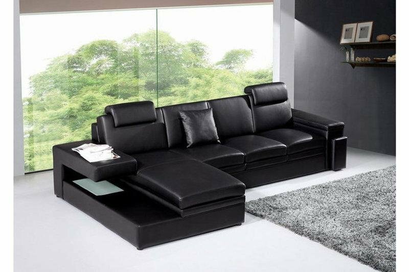 Wohnlandschaft Schwarz Sofa Couch Polster Garnitur Eck Ecke Ecksofa Eckcouch