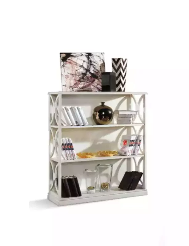 Bücher Regal Klassischer Holz Wohnzimmer Einrichtung Schrank Weiß