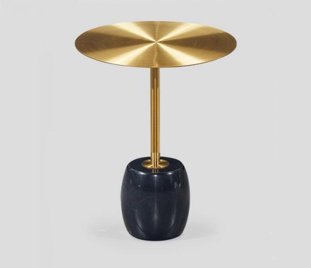 Gold-Schwarzer Couchtisch Designer Wohnzimmer Stilvolle Beistelltische