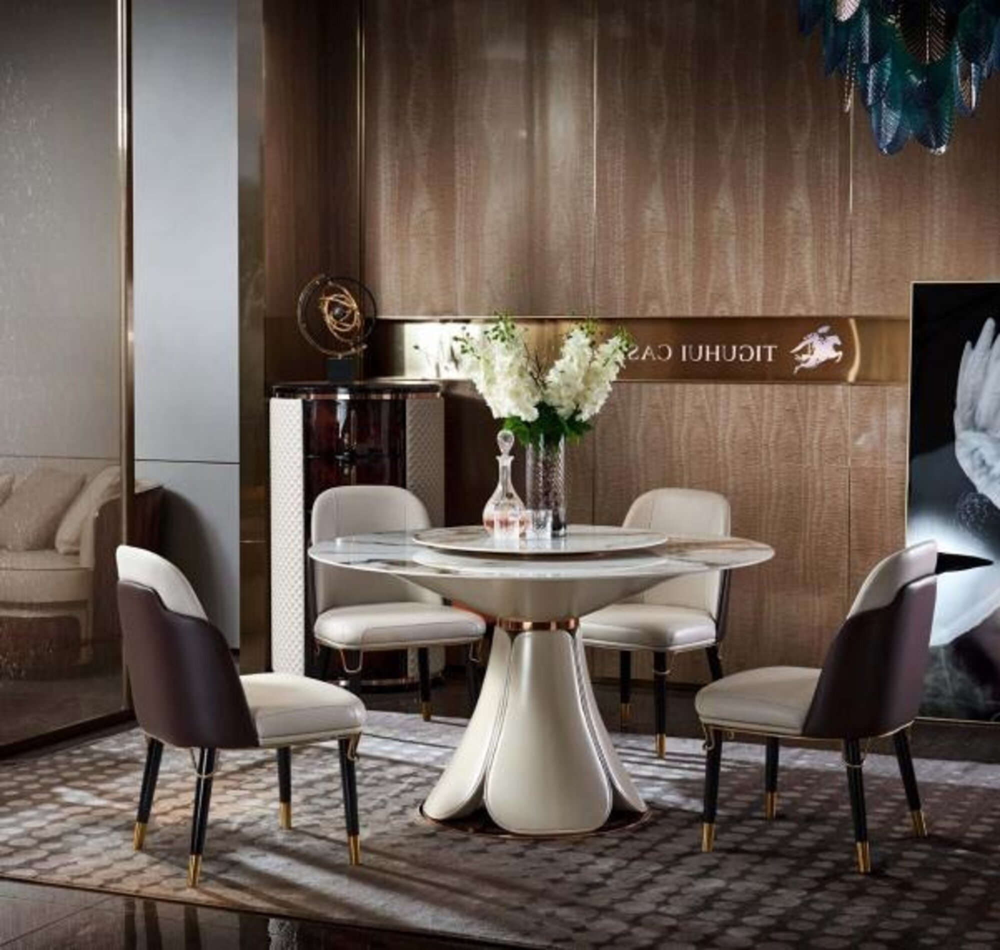 Stuhl Leder Milch Holz Neu Kreative Modern Design Möbel Luxus Esszimmer