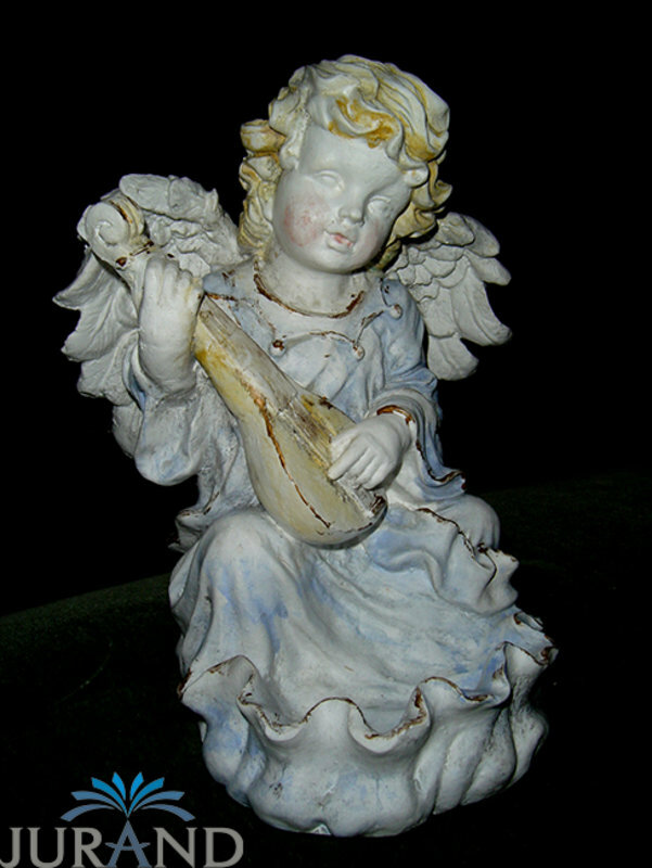 Steinfigur Wetterfest Steinguss Antik Grabschmuck Grab Engel Gartenfigur