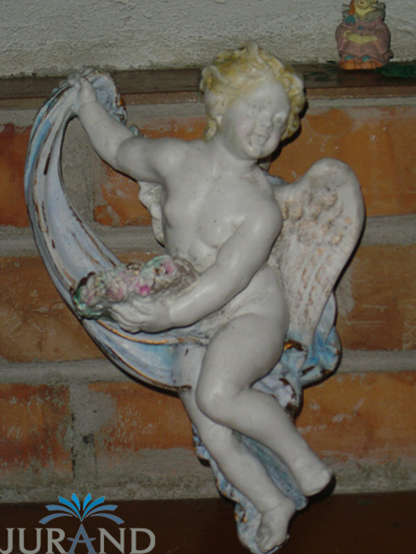 Steinfigur Wetterfest Steinguss Grabschmuck Antik Grab Engel Gartenfigur