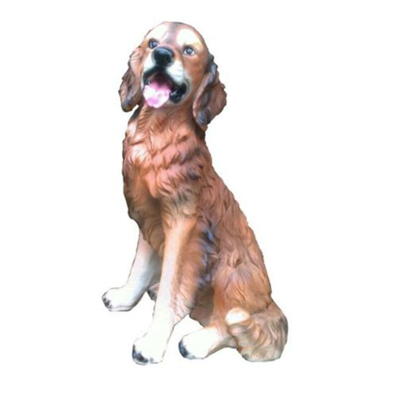Hund figur abstrakte figuren statuen moderne braun bemalt 55cm statue