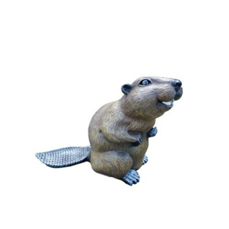 Biber Figur Statue Statuen Figuren Garten Winter Deko Skulptur Dekoration