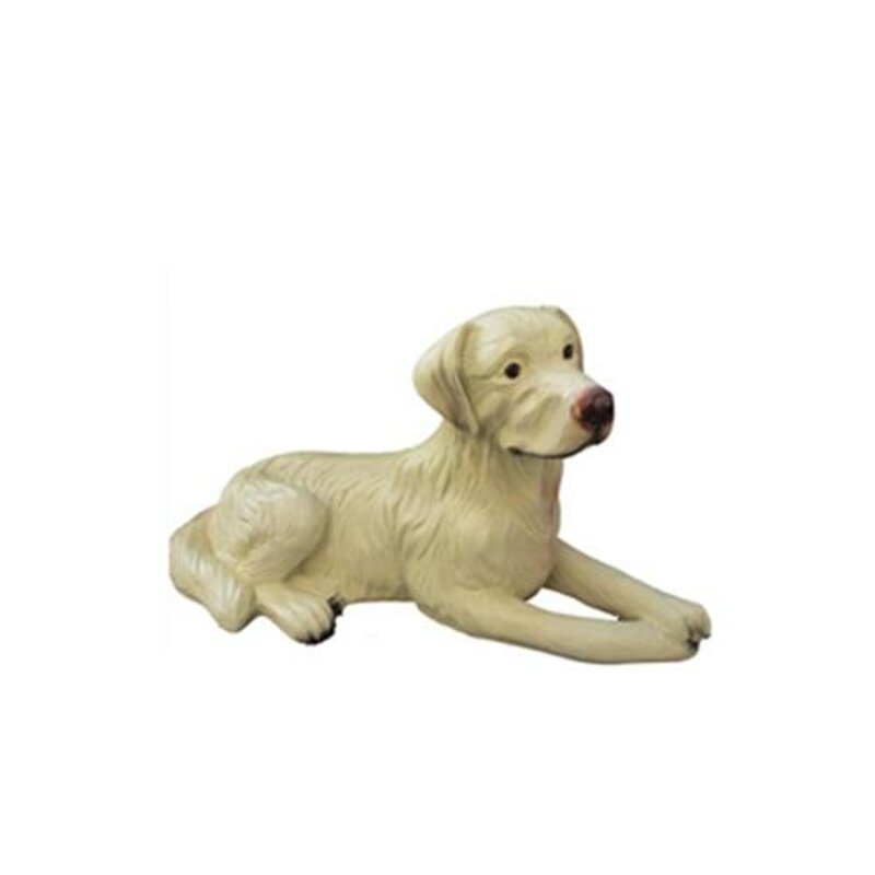 Hund figur Hunde figuren statuen moderne Beige bemalt neu 88cm