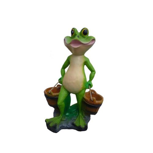 Modern Design Frosch Tier Garten aus 43 cm Dekoration Deko Skulptur