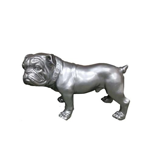 Silberner Hund abstrakte Design Skulptur Wohnzimmer Dekoration Statue