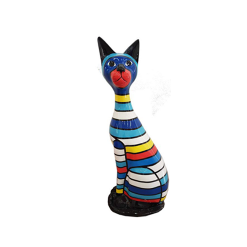 Design Dekoration Katze aus Kunststoff Garten Statuen 98 cm Neu