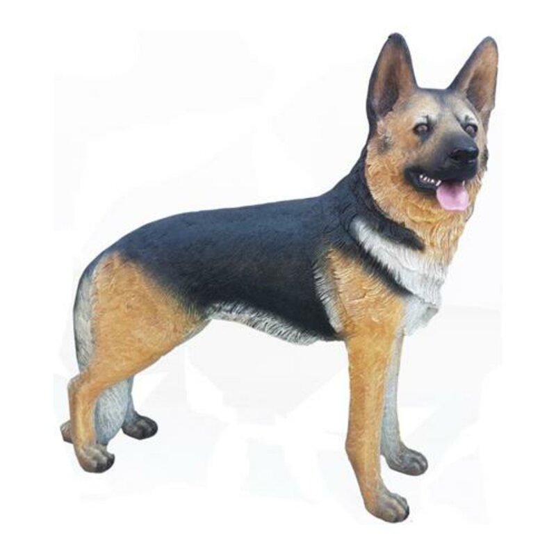Deutscher Schäferhund Hund Deko Figur Statue Skulptur 90x110cm