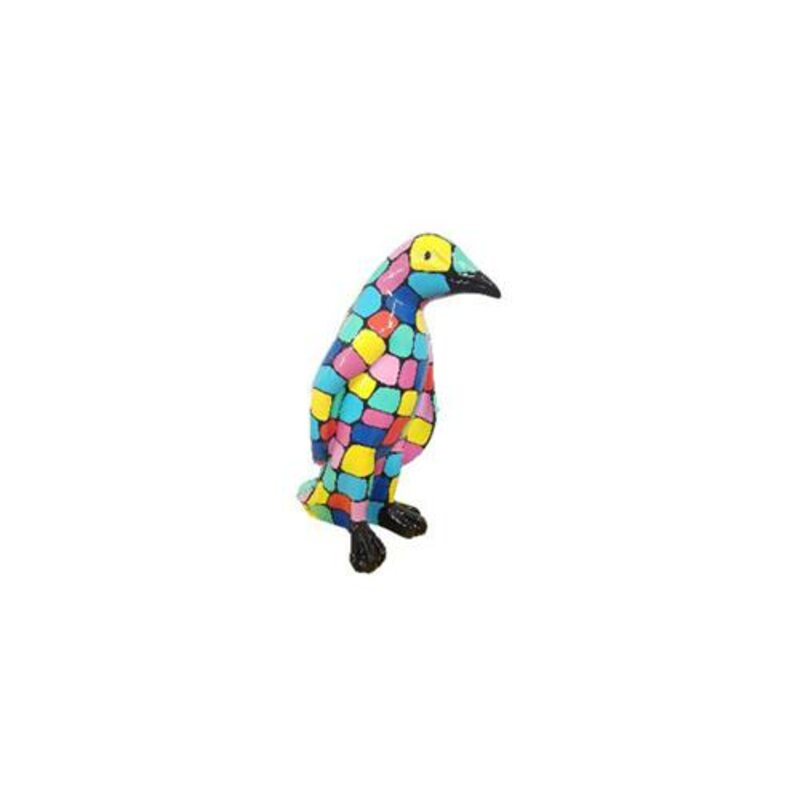 pinguin figur abstrakte figuren statuen moderne bunt bemalt neu 40cm