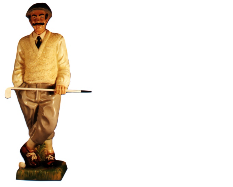 Design Golfspieler Figur Statue Skulptur Figuren Skulpturen