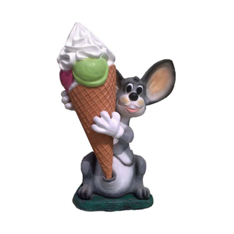 Ice Cream Figur Statue Aufsteller Deko Eisdiele Hase Gastronomie Statuen
