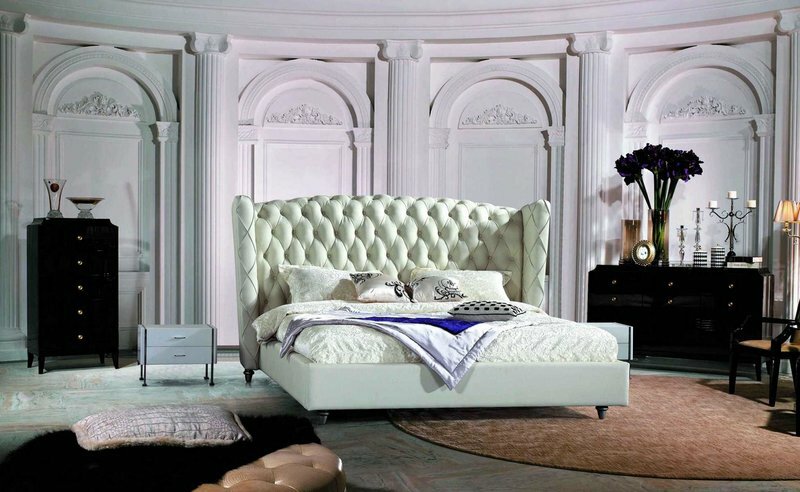 Chesterfield Doppeltbett Bettt Betten Polsterbett Designer XXL Big Ehe