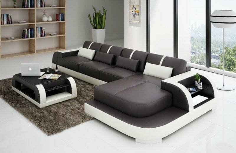 Leder L Form Wohnlandschaft Couch Big XXL Sofa Polster Modern Ecke Garnitur