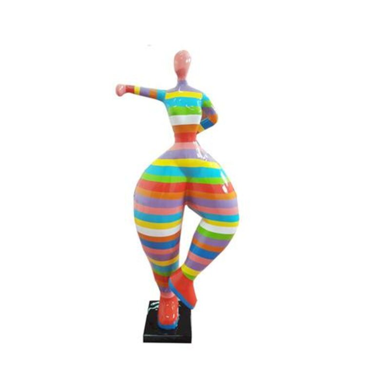 Abstrakte Skulpturen Figur Statue Bunt bemalte Statuen 132cm XXL