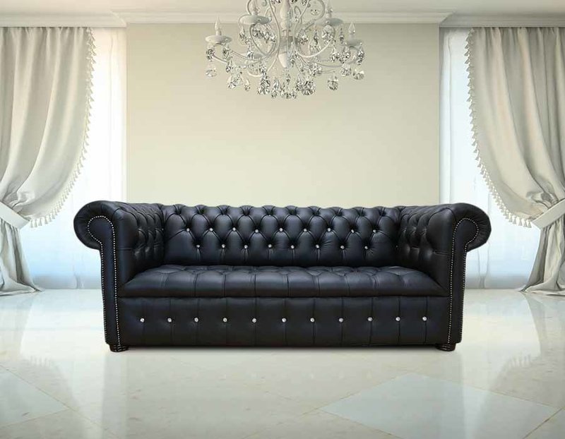 Chesterfield Sofa Couch Polster Garnitur 3 Sitzer Sofas Klassisch Neu William