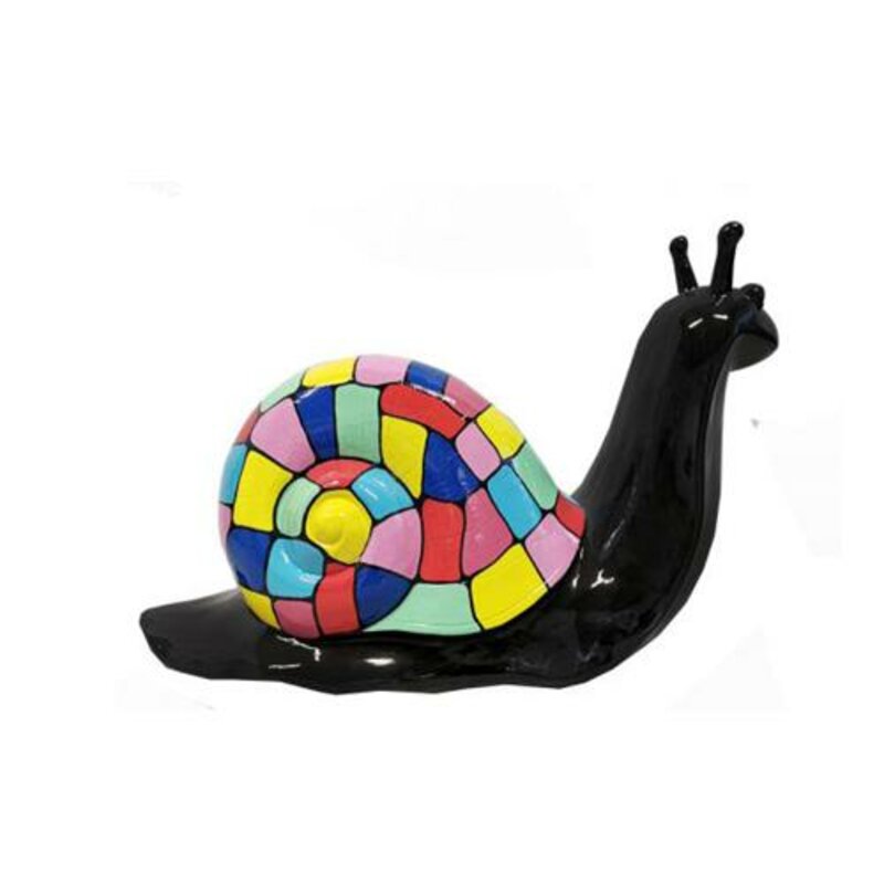Luxus Designer Figur Bunte Schnecke Statue 40cm Figuren Statuen