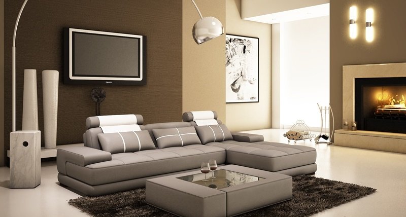 Ecksofa Polster Couch Sofa Wohnlandschaft Sitz Eck Garnitur Leder Textil Paris