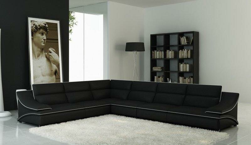 Leder L Form Wohnlandschaft Modern Couch Big XXL Sofa Polster Ecke Garnitur