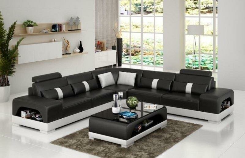 Leder L Form Wohnlandschaft Couch Big XXL Sofa Polster Ecke Sandberg Garnitur