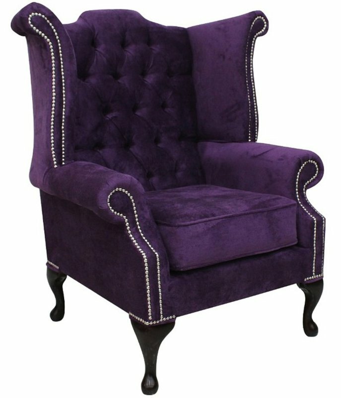 Echter Chesterfield Ohrensessel Klassisch Sessel Couch Sofa Polster Sitz Lounge