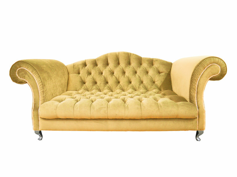 Chesterfield Sofa Polster Designer Couchen Sofas Garnitur Hellbeige SLIII