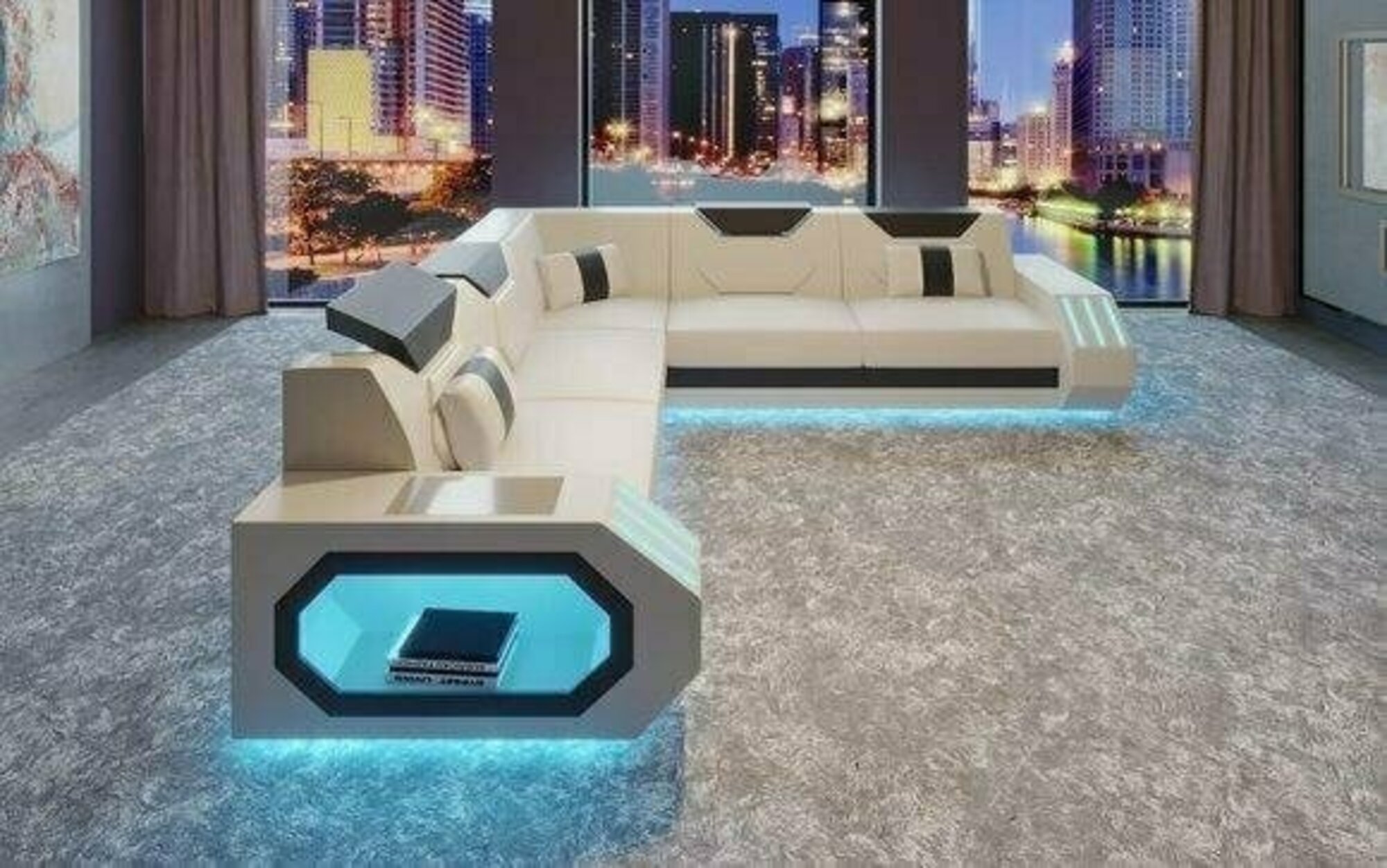 Ecksofa Ledersofa Designer Luxus Sitz Polster Ecke Couch Wohnlandschaft Helmond L Form 2-E-2