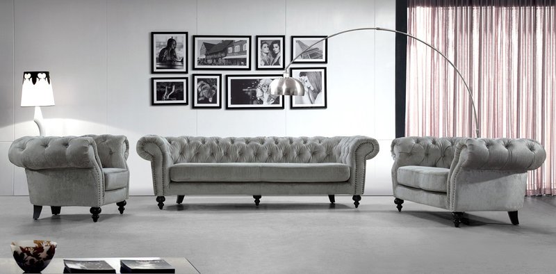 Chesterfield Big XXL Sofagarnitur Polster Set Couch Sofa Garnitur 5+4+1
