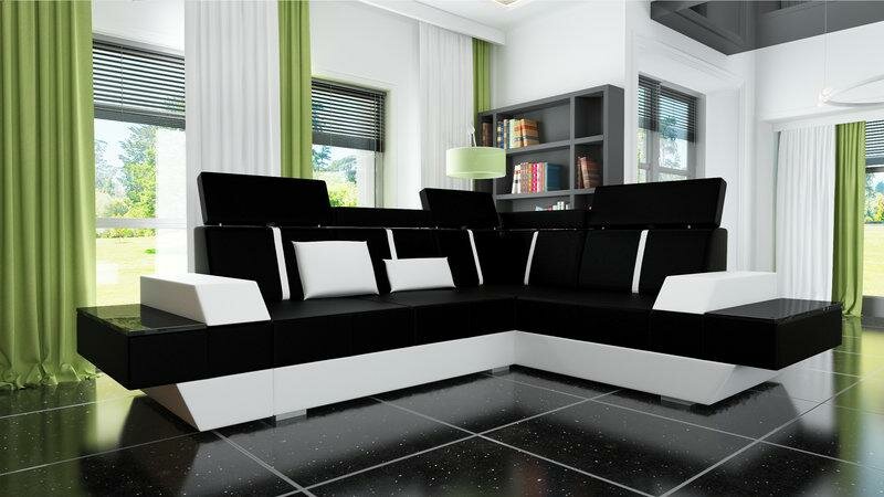Ledersofa " Le Mans II " Ecksofa in L-Form (Warsaw II)