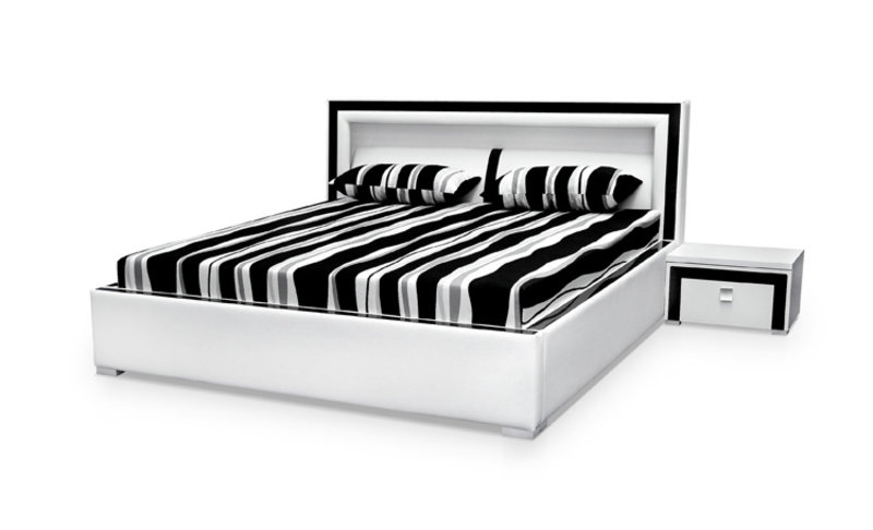 Wasserbett inkl. Wasserbettheizung, Lederbett Bett Polsterbett 160x200cm