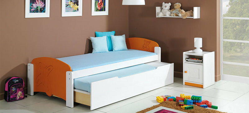 Bett mit Bettkasten Doppelbett 2 x Betten Stauraumbett Kinderbett Jugendbett