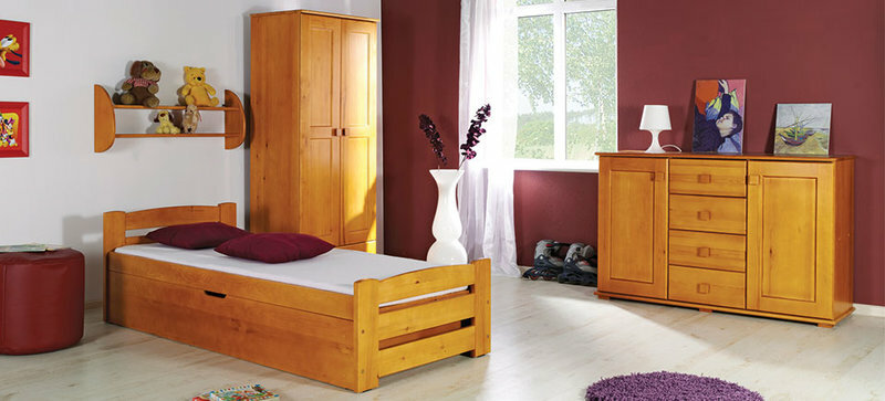 KINDERBETT JUGENDBETT + BETTKASTEN HOLZ BETT KIEFER KINDERZIMMER LANDHAUS